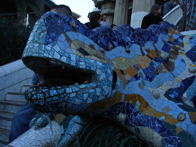 Barcelona 1 (043) Parc Guell, Mosaic Dragon