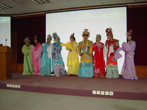 Lingnan staff in traditional costumes...
