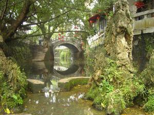 A little bridge on Yangshuo's tourist street