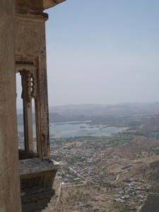 View from Monsoon Palace over Udaipur