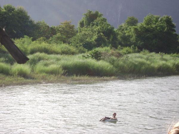 Tubing down the Mekong