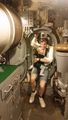 Unsurprisingly, it's pretty tricky squeezing through a submarine with a 9 month old baby strapped round you stomach