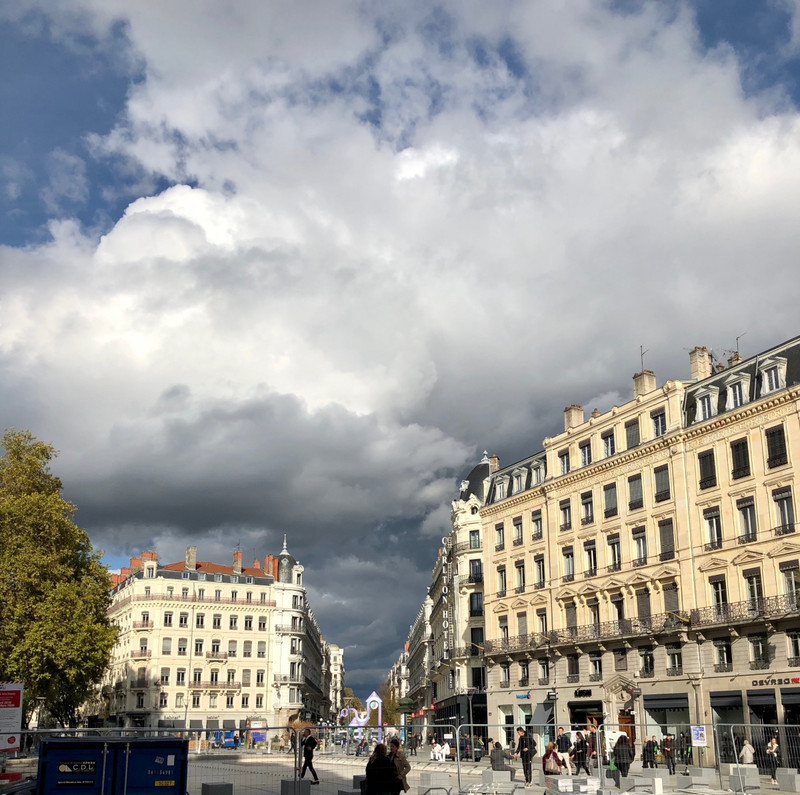 Lyon, sunshine and dramatic clouds