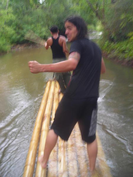 bamboo raft action cam