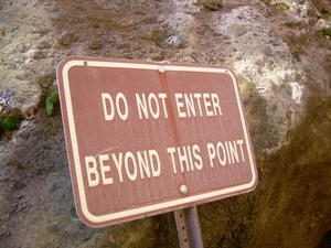 Do not enter beyond this point