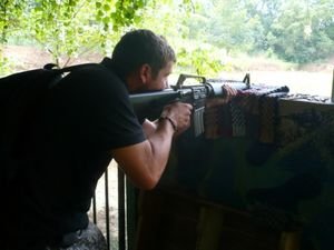 Shooting an M16