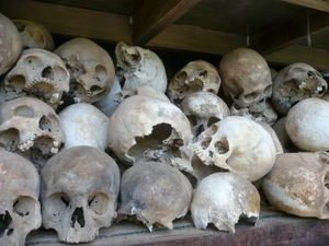 Skulls at killing fields