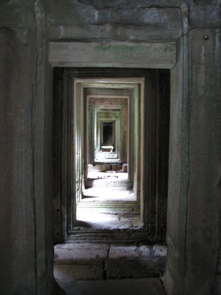 hallway of doors