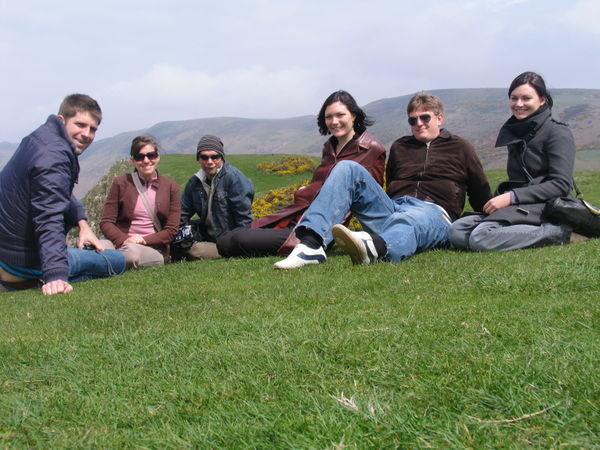 The gang enjoying some Welsh sunshine overlooking Rhosilli Bay