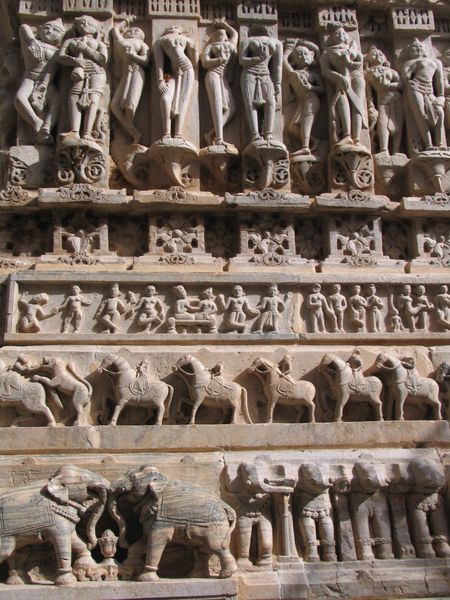 Intricate stone carvings on Jagdish Temple