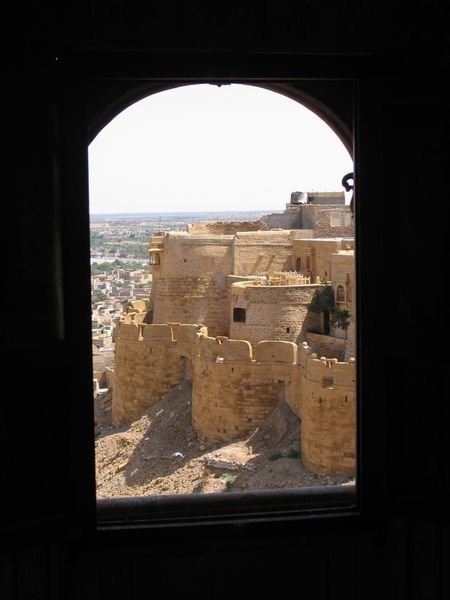 A view of the edges of Jaisalmer Fort from our bedroom window