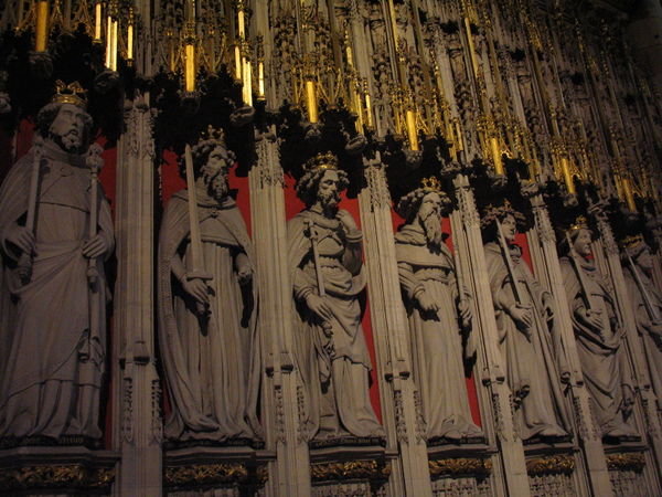 Statues of the Kings of England inside York Minster