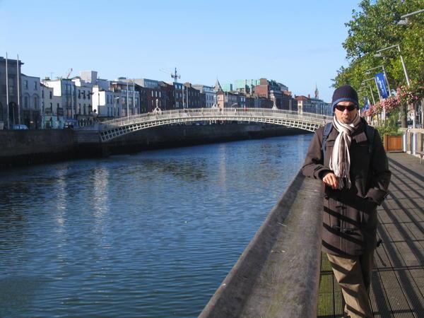 The Liffey River on a sunny Saturday - don't be fooled it was freezing!