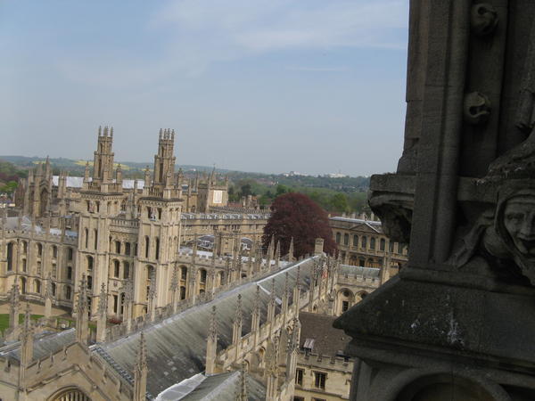 views from cathedral over Oxford...