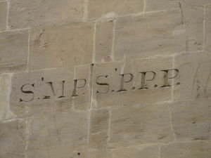 Parish zones were engraved on the building structures