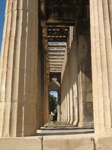 The temple of Hephaistos colonnade