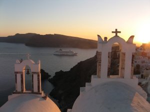 Sunset in Oia is beautiful