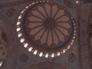 Sultan AHmet interior ceilings were all in tiles