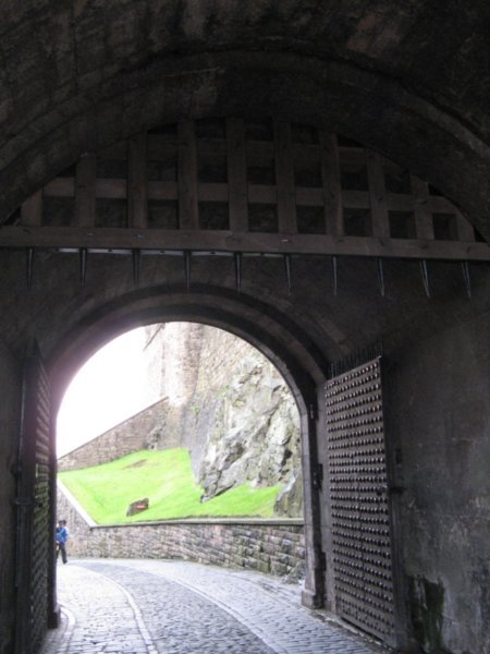 view through Edinburgh Castle's gate