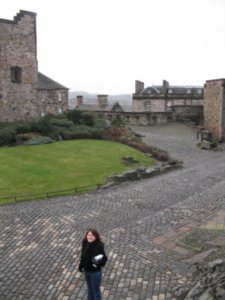 Walking along in Edinburgh Castle