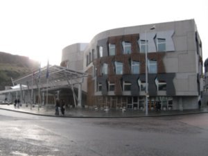 Entrance to Scottish parliament 