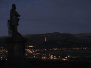Stirling castle- Wallace and his monument beyond