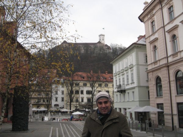 Ljubljana- castle overlooks city
