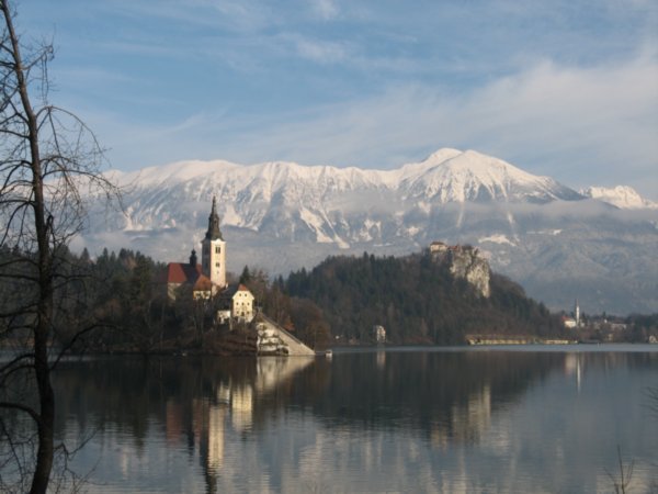 LaKe Bled- Church Island and castle beyond
