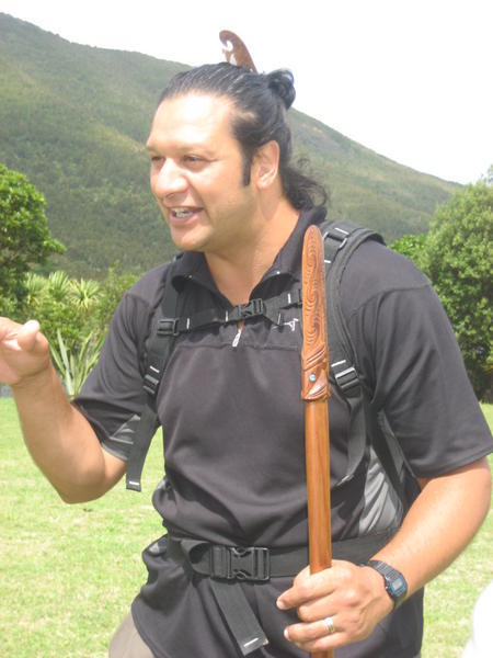 maori guide doing the Haka
