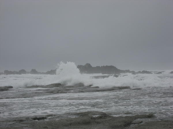 Stormy coastline