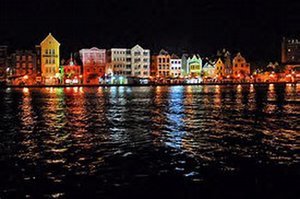 Willemstad at night from the ship