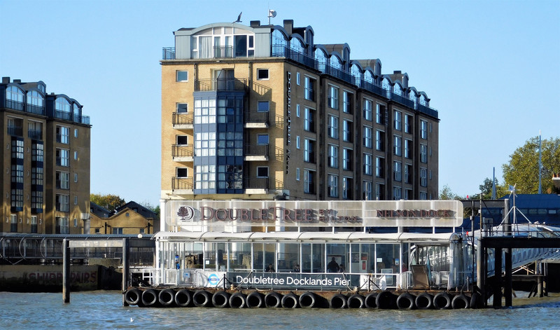 Doubletree Docklands Pier from the water taxi
