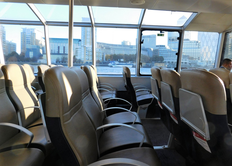 Interior of water taxi