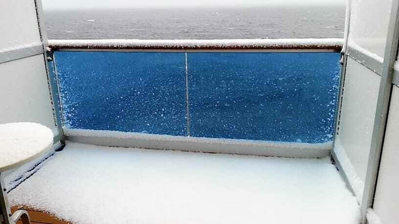 Snow on balconey