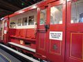 Replica of original cable car in museum