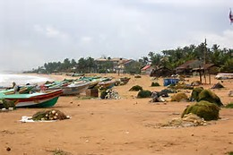 fishing boats on beach