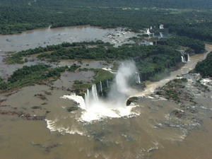 Iguazu Falls from helicopter