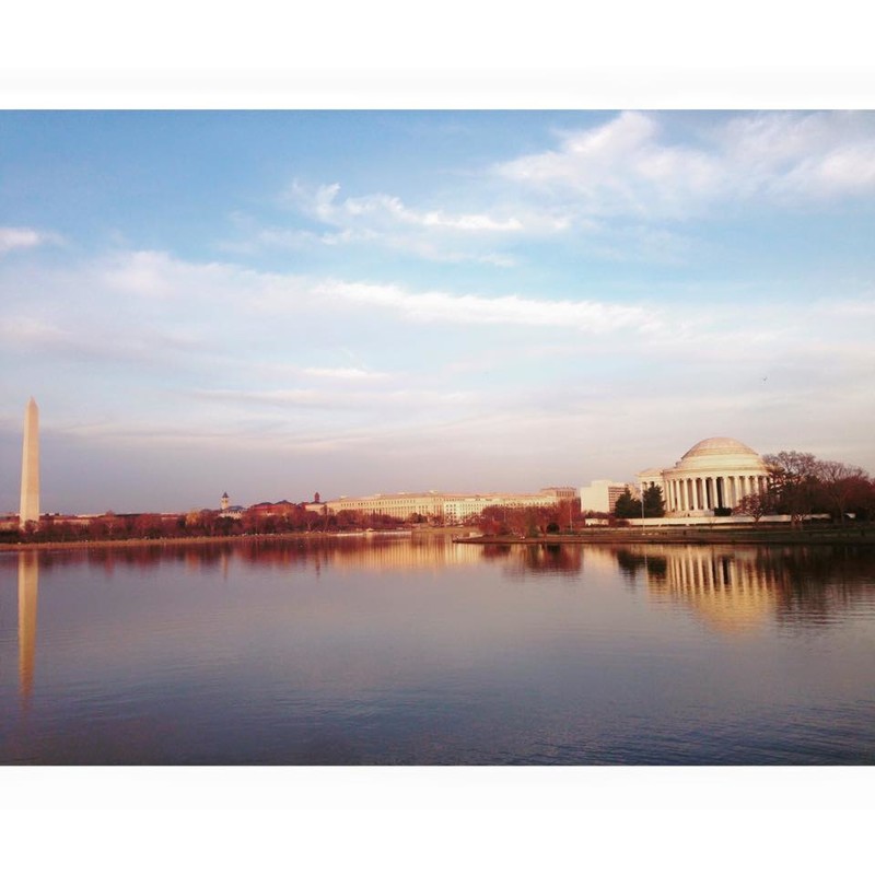 Washington DC - Washington Monument and Jefferson Monument