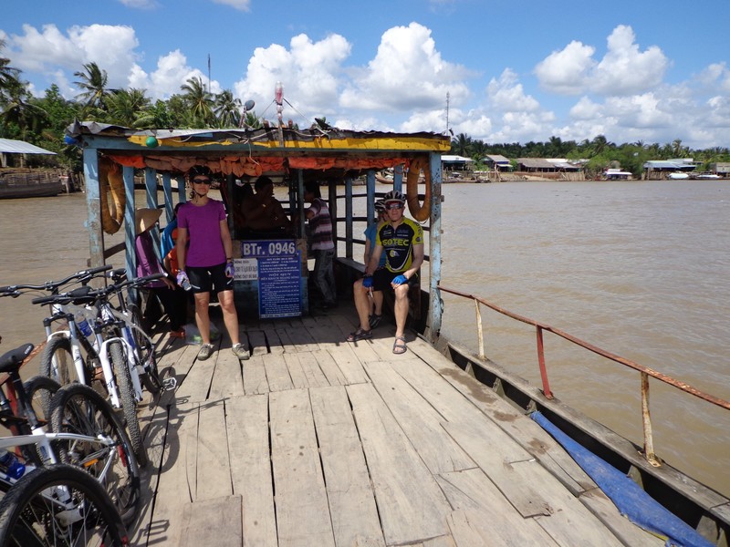Ferry Crossing East Mekong River Tributary