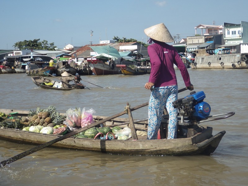 Chau Doc River Floating Market 