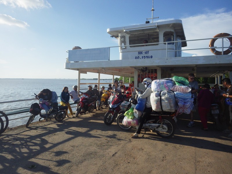 Balance & wind resistance, Scooter Mekong River Ferry
