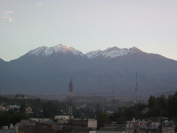 View of ChanChani volcano in Arequipa