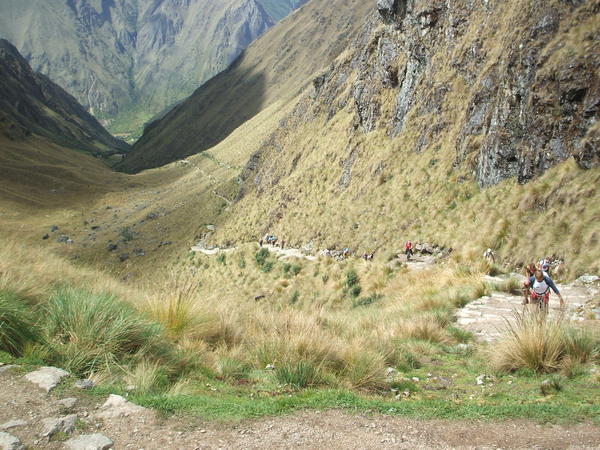The trail coming up to Dead Woman´s Pass