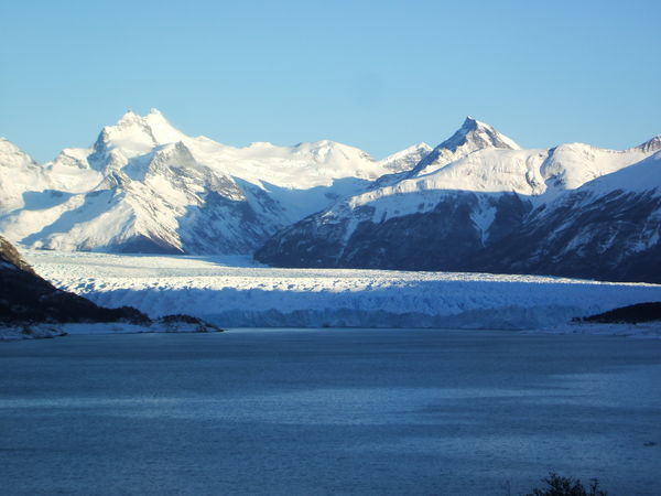 Long distance view of the Perito Moreno Glacier