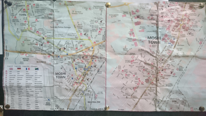 Plan de la ville de Moshi