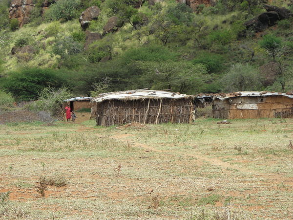 one of the near-by mud huts