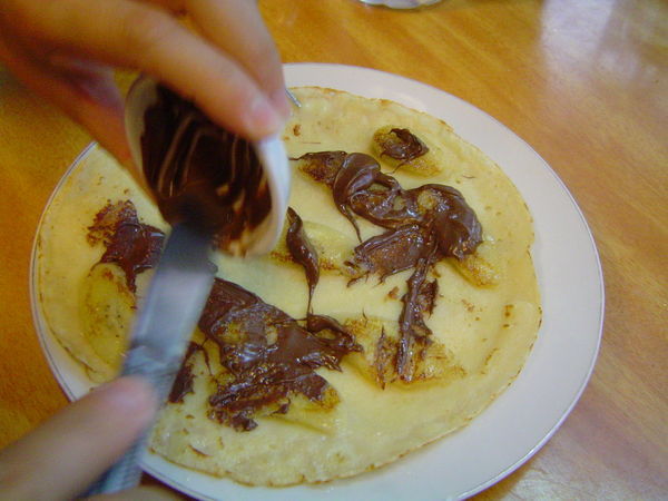 Banana and Chocolate Pancakes in Dalat