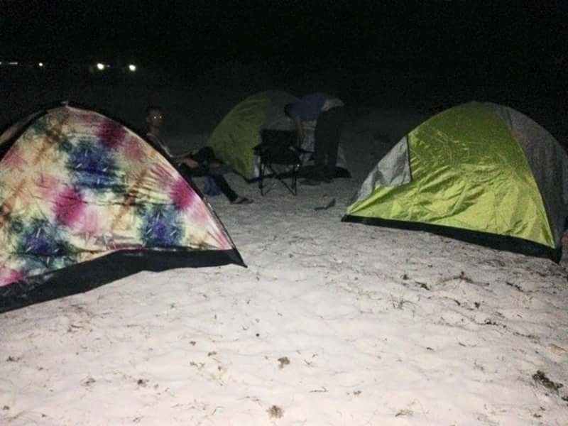 Camping on the beach at Lancelin