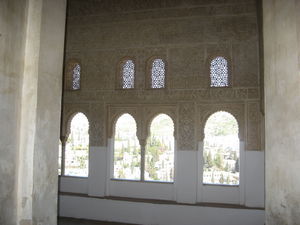 Windows inside the Alhambra