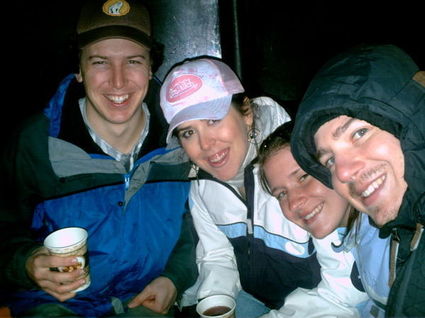 Waz, Heidi, Lou and JB in the Gondola